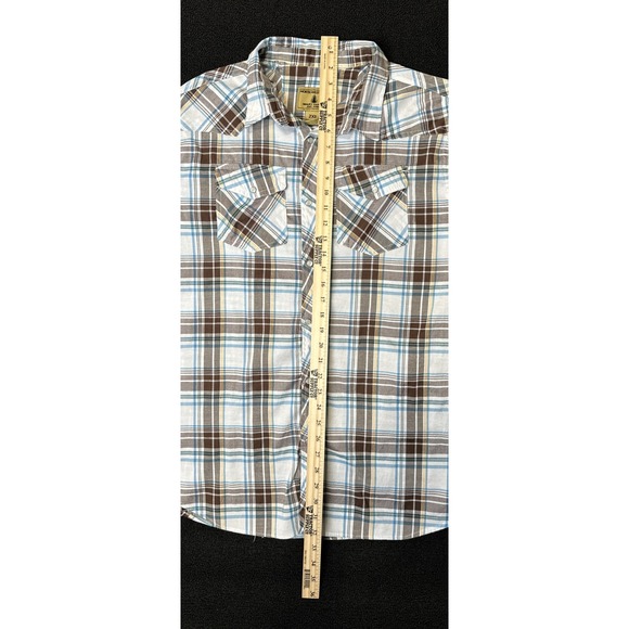 North Westwood Long Sleeve Western Shirt With Pearl Button Up Size 2x Long Slee - Picture 7 of 8